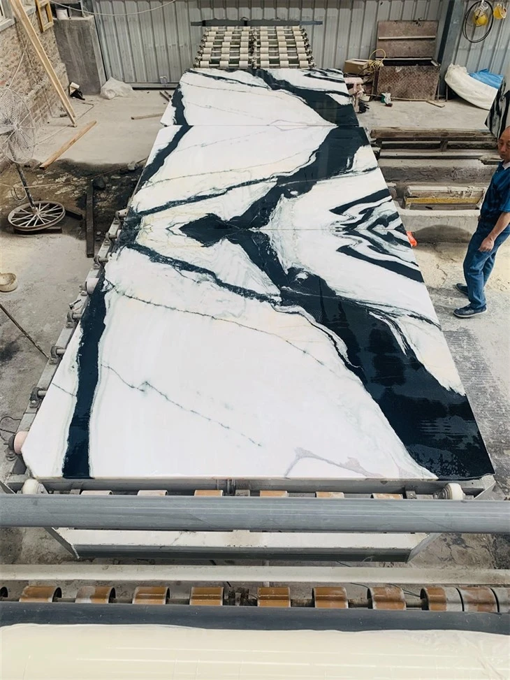 Unique Veins Panda White Marble Slab price